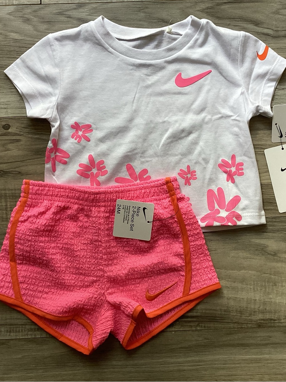 Nike Girls Tee & Shorts set size 24 months(NWT) ~FIRM, NO OFFERS~